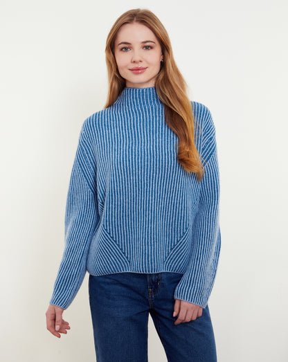 Joyce Plaited Rib Mock Neck