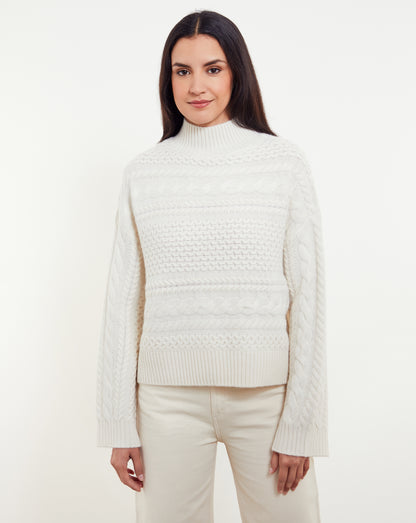 Misha Horizontal Cable Mock Neck