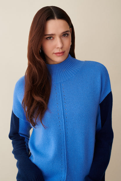 Ruby Colorblock Mockneck